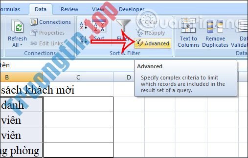 Cách&nbsp;lọc&nbsp;dữ&nbsp;liệu&nbsp;trùng&nbsp;trong&nbsp;Excel