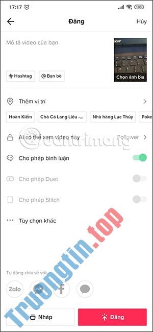 Cách&nbsp;khôi&nbsp;phục,&nbsp;xóa&nbsp;bản&nbsp;nháp&nbsp;trên&nbsp;TikTok