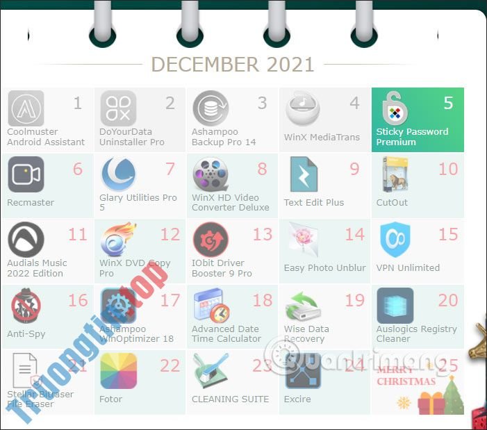 WinX&nbsp;DVD&nbsp;tặng&nbsp;24&nbsp;phần&nbsp;mềm&nbsp;miễn&nbsp;phí&nbsp;đón&nbsp;Giáng&nbsp;sinh:&nbsp;WinX&nbsp;MediaTrans,&nbsp;Fotor...