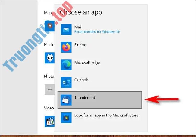 Cách thiết lập ứng dụng email mặc định trên Windows 10