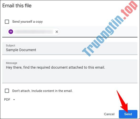 Cách&nbsp;gửi&nbsp;tài&nbsp;liệu&nbsp;Google&nbsp;Docs&nbsp;trực&nbsp;tiếp&nbsp;dưới&nbsp;dạng&nbsp;email