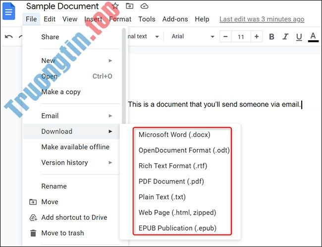 Cách&nbsp;gửi&nbsp;tài&nbsp;liệu&nbsp;Google&nbsp;Docs&nbsp;trực&nbsp;tiếp&nbsp;dưới&nbsp;dạng&nbsp;email