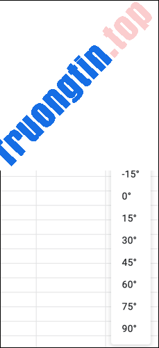 Cách&nbsp;xoay&nbsp;văn&nbsp;bản&nbsp;trong&nbsp;Google&nbsp;Sheets