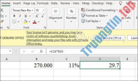 Cách&nbsp;tính&nbsp;phần&nbsp;trăm&nbsp;trong&nbsp;Excel