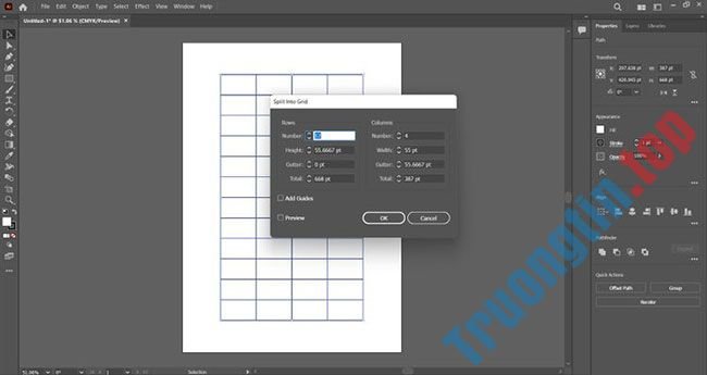 Cách tạo bảng trong Adobe Illustrator 1 Cách tạo bảng trong Adobe Illustrator