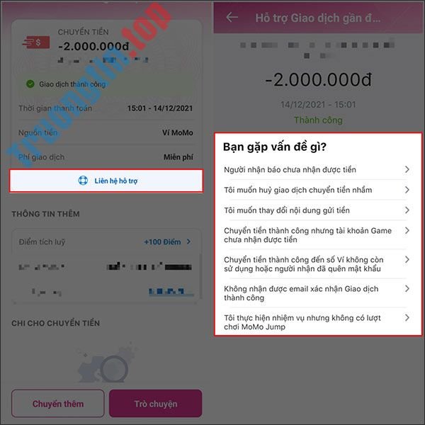 Cách lấy lại tiền MoMo khi chuyển nhầm