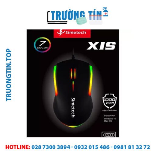 Bán Chuột Máy Tính Mouse SIMETECH X1S LED USB (Click Huano) Giá Rẻ