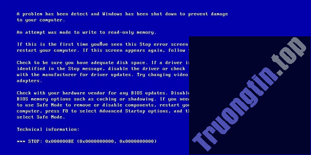 Cách&nbsp;sửa&nbsp;lỗi&nbsp;Attempted&nbsp;Write&nbsp;to&nbsp;Readonly&nbsp;Memory&nbsp;trên&nbsp;Windows