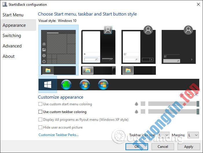 Cách&nbsp;đổi&nbsp;nút&nbsp;Start&nbsp;trên&nbsp;Windows&nbsp;10