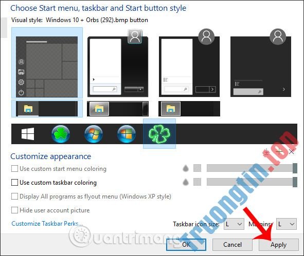 Cách&nbsp;đổi&nbsp;nút&nbsp;Start&nbsp;trên&nbsp;Windows&nbsp;10