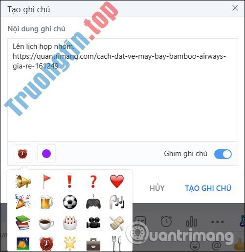 Cách&nbsp;tạo&nbsp;ghi&nbsp;chú&nbsp;trên&nbsp;nhóm&nbsp;Zalo