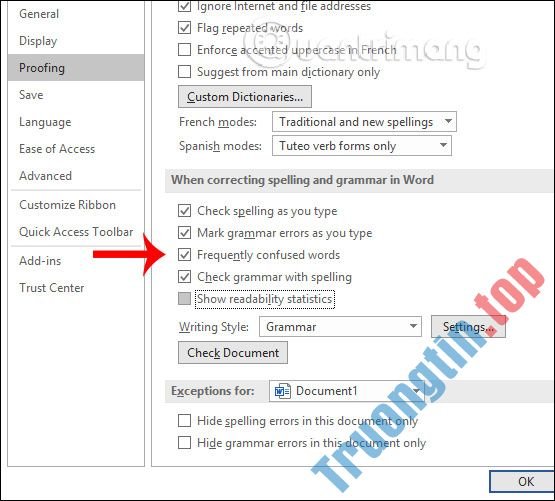 Cách&nbsp;tắt&nbsp;kiểm&nbsp;tra&nbsp;chính&nbsp;tả&nbsp;trong&nbsp;Word
