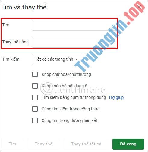 Cách&nbsp;thay&nbsp;thế&nbsp;từ&nbsp;trong&nbsp;Google&nbsp;Sheets