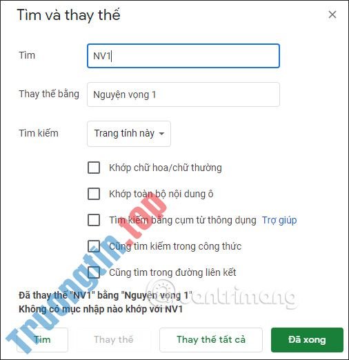 Cách&nbsp;thay&nbsp;thế&nbsp;từ&nbsp;trong&nbsp;Google&nbsp;Sheets