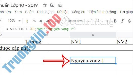 Cách&nbsp;thay&nbsp;thế&nbsp;từ&nbsp;trong&nbsp;Google&nbsp;Sheets