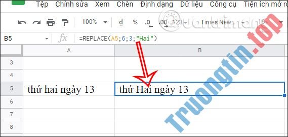 Cách&nbsp;thay&nbsp;thế&nbsp;từ&nbsp;trong&nbsp;Google&nbsp;Sheets