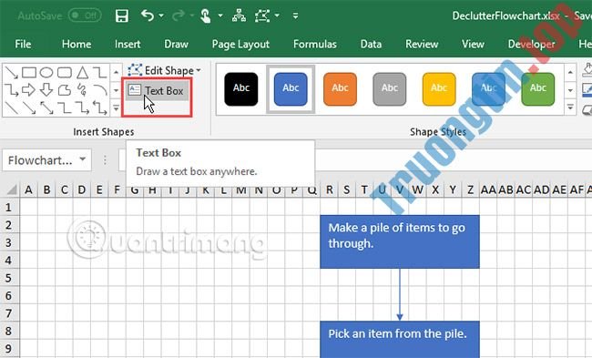 Cách&nbsp;vẽ&nbsp;lưu&nbsp;đồ&nbsp;trong&nbsp;Excel