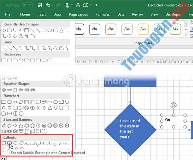 Cách&nbsp;vẽ&nbsp;lưu&nbsp;đồ&nbsp;trong&nbsp;Excel