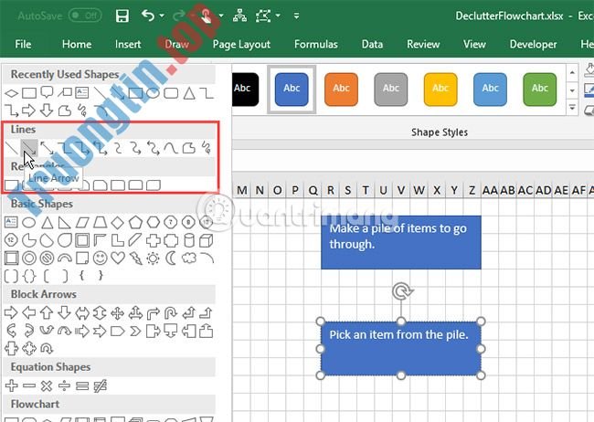 Cách&nbsp;vẽ&nbsp;lưu&nbsp;đồ&nbsp;trong&nbsp;Excel