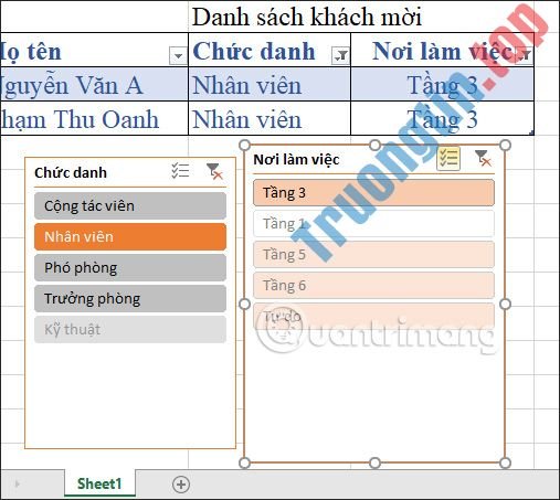 Cách&nbsp;dùng&nbsp;Slicer&nbsp;lọc&nbsp;dữ&nbsp;liệu&nbsp;Excel