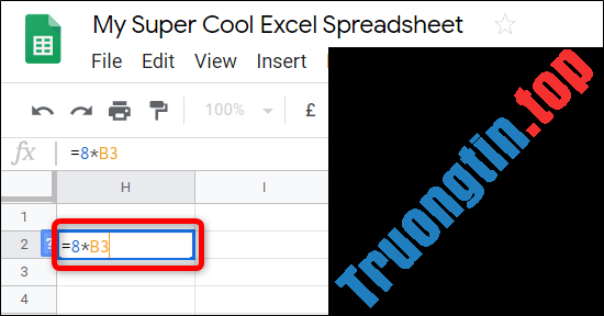 Cách&nbsp;nhân&nbsp;số&nbsp;trong&nbsp;Google&nbsp;Sheets