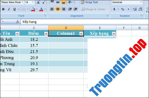 MS&nbsp;Excel&nbsp;2007&nbsp;-&nbsp;Bài&nbsp;5:&nbsp;Chỉnh&nbsp;sửa&nbsp;bảng&nbsp;Excel