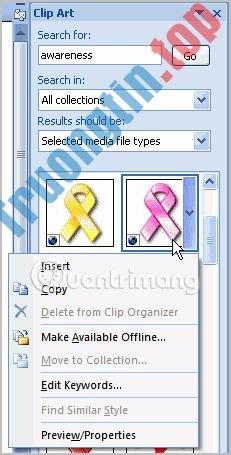 Bài&nbsp;23:&nbsp;Chèn&nbsp;Clip&nbsp;Art