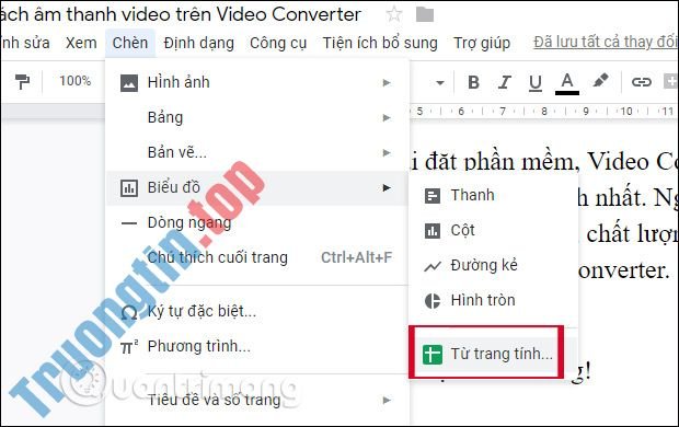 Cách&nbsp;chèn&nbsp;biểu&nbsp;đồ&nbsp;Google&nbsp;Sheets&nbsp;vào&nbsp;Google&nbsp;Docs