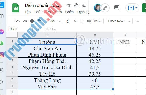 Cách&nbsp;chia&nbsp;sẻ&nbsp;vùng&nbsp;trong&nbsp;Google&nbsp;Sheets