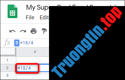 Cách&nbsp;chia&nbsp;số&nbsp;trong&nbsp;Google&nbsp;Sheets