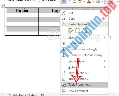Cách&nbsp;chỉnh&nbsp;văn&nbsp;bản&nbsp;bao&nbsp;quanh&nbsp;bảng&nbsp;Word