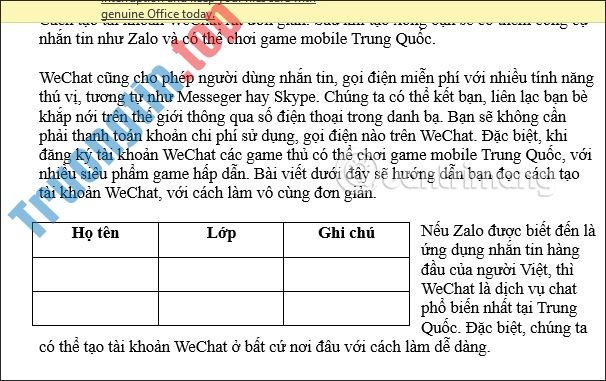 Cách&nbsp;chỉnh&nbsp;văn&nbsp;bản&nbsp;bao&nbsp;quanh&nbsp;bảng&nbsp;Word
