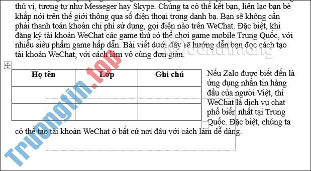 Cách&nbsp;chỉnh&nbsp;văn&nbsp;bản&nbsp;bao&nbsp;quanh&nbsp;bảng&nbsp;Word