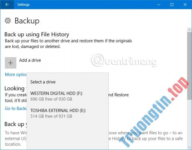Cách&nbsp;sao&nbsp;lưu&nbsp;email&nbsp;Outlook&nbsp;bằng&nbsp;File&nbsp;History&nbsp;trên&nbsp;Windows&nbsp;10