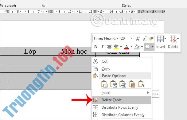 Thủ&nbsp;thuật&nbsp;xóa&nbsp;nhanh&nbsp;bảng&nbsp;trong&nbsp;Word