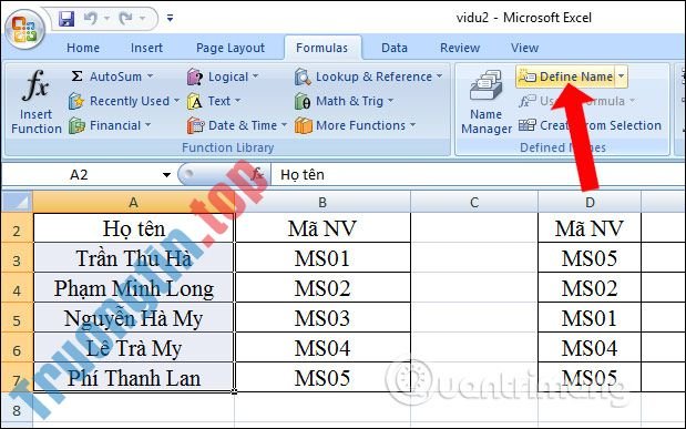 Cách&nbsp;đặt&nbsp;tên&nbsp;cho&nbsp;ô&nbsp;hoặc&nbsp;vùng&nbsp;dữ&nbsp;liệu&nbsp;Excel
