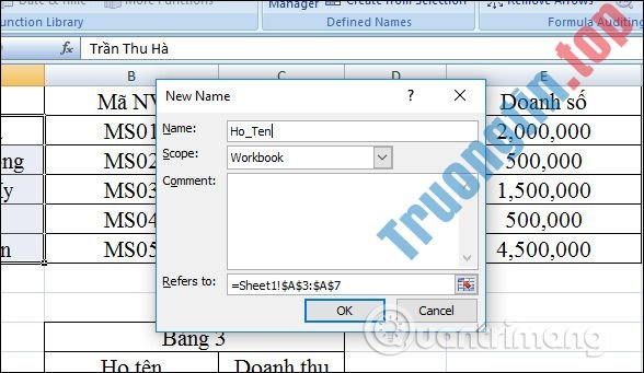 Cách&nbsp;đặt&nbsp;tên&nbsp;cho&nbsp;ô&nbsp;hoặc&nbsp;vùng&nbsp;dữ&nbsp;liệu&nbsp;Excel