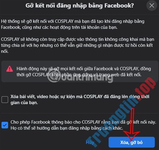 Cách&nbsp;gỡ&nbsp;ứng&nbsp;dụng&nbsp;liên&nbsp;kết&nbsp;với&nbsp;Facebook