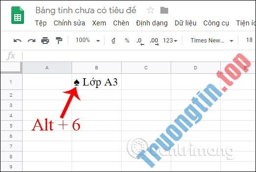 Cách&nbsp;thêm&nbsp;bullet&nbsp;trong&nbsp;Google&nbsp;Sheets