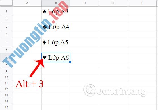 Cách&nbsp;thêm&nbsp;bullet&nbsp;trong&nbsp;Google&nbsp;Sheets