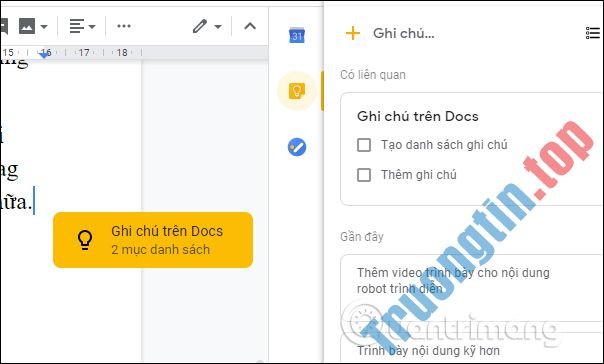 Cách&nbsp;thêm&nbsp;ghi&nbsp;chú&nbsp;Google&nbsp;Keep&nbsp;vào&nbsp;Google&nbsp;Docs