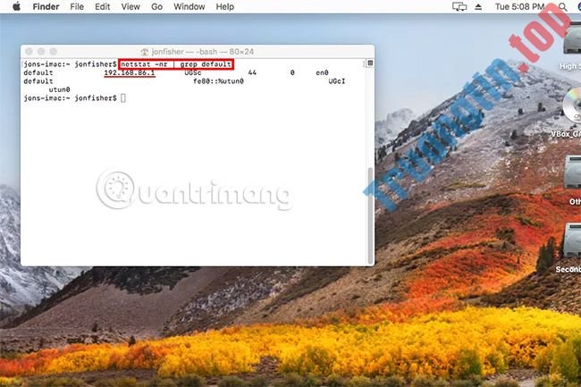 Cách&nbsp;tìm&nbsp;địa&nbsp;chỉ&nbsp;IP&nbsp;cổng&nbsp;mặc&nbsp;định