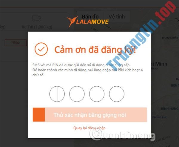 Hướng dẫn đăng ký tài khoản Lalamove