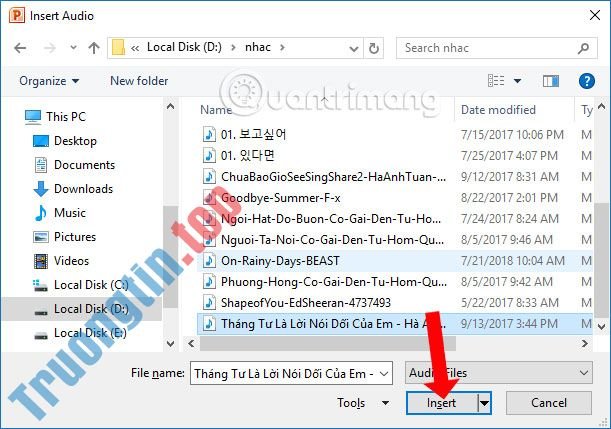 Cách&nbsp;chèn&nbsp;nhạc&nbsp;vào&nbsp;slide&nbsp;Powerpoint