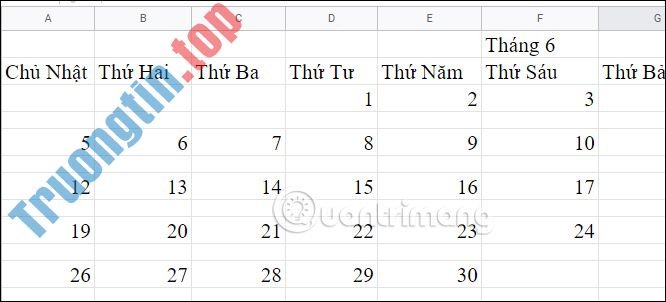 Cách&nbsp;tạo&nbsp;lịch&nbsp;trong&nbsp;Google&nbsp;Sheets