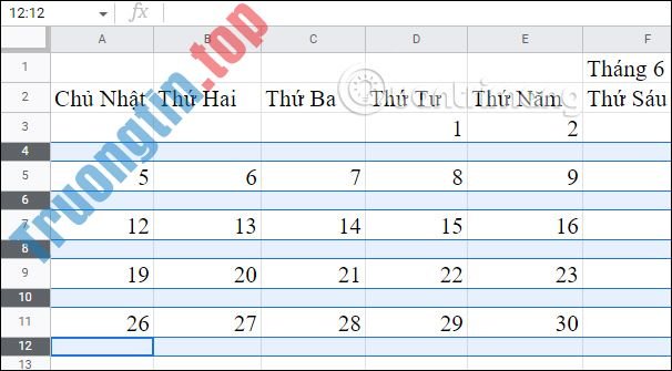 Cách&nbsp;tạo&nbsp;lịch&nbsp;trong&nbsp;Google&nbsp;Sheets