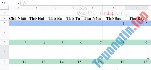 Cách&nbsp;tạo&nbsp;lịch&nbsp;trong&nbsp;Google&nbsp;Sheets