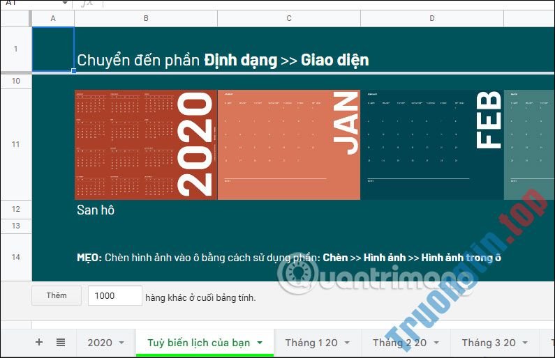 Cách&nbsp;tạo&nbsp;lịch&nbsp;trong&nbsp;Google&nbsp;Sheets