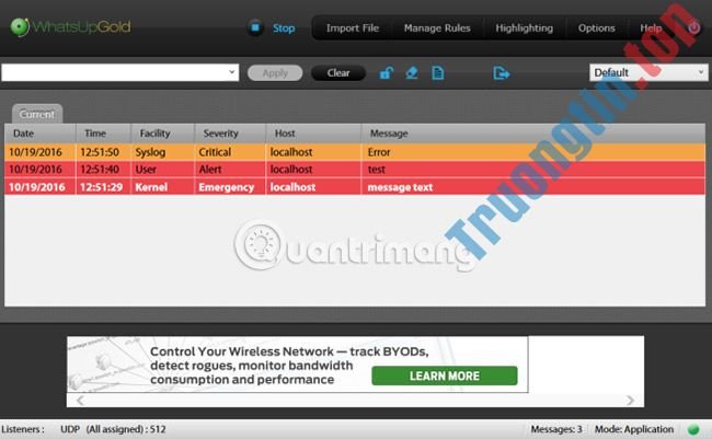Top&nbsp;phần&nbsp;mềm&nbsp;Syslog&nbsp;Server&nbsp;miễn&nbsp;phí&nbsp;và&nbsp;trả&nbsp;tiền&nbsp;tốt&nbsp;nhất&nbsp;cho&nbsp;Windows