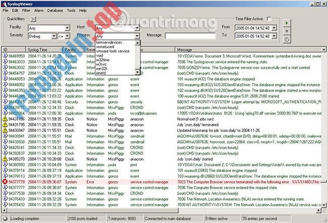 Top phần mềm Syslog Server miễn phí và trả tiền tốt nhất cho Windows